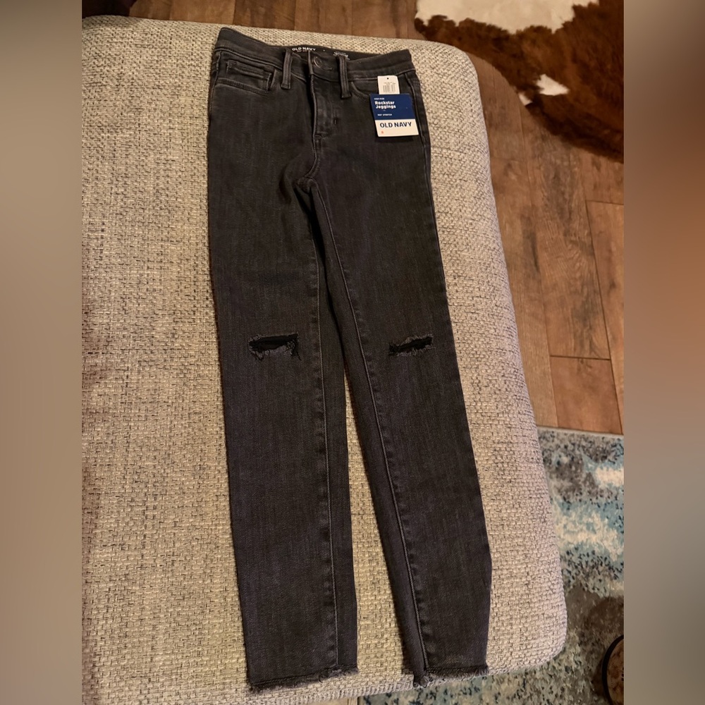 Old Navy Girl’s Charcoal Skinny Jeans
